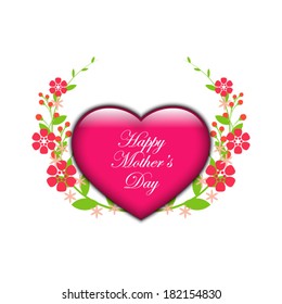 floral background - heart with flowers 