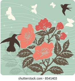 floral background illustration