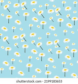 Floral background image on a blue and white background