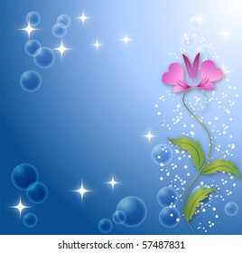 Floral background for an insert of the text or a photo
