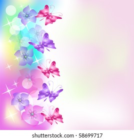 Floral background for an insert of the text or a photo.