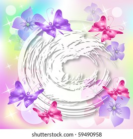 Floral background for an insert of the text or a photo.