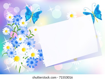 Floral background for an insert of the text or a photo.