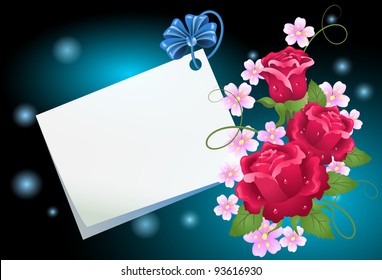 Floral background for an insert of the text or a photo.