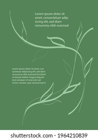 Floral Background for Instagram Story with Green Leaves