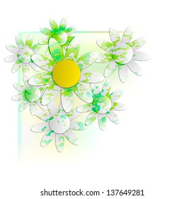 floral background into corner