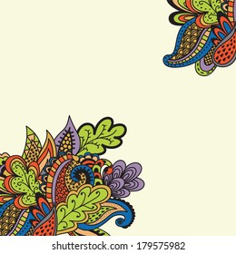 Floral background. Invitation banner.