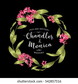 Floral background for invitation card