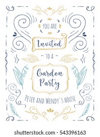 Floral background for invitation card. banners set