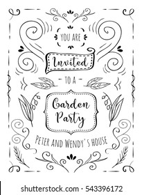 Floral background for invitation card. banners set