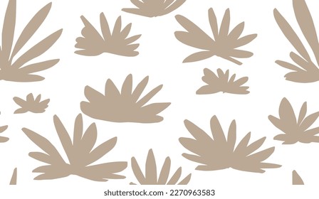Floral background. Large flowers. Graphic line drawing. Botanical seamless pattern. Summer motif baby Simple whimsical minimal earthy 2 tone color. Kids nursery wallpaper boho fashion all over print.