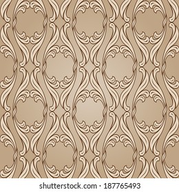 Floral background in light and dark brown colors