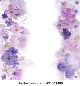 Floral background. Lilac.