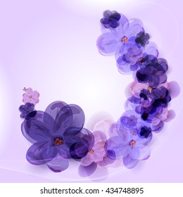 Floral background. Lilac.