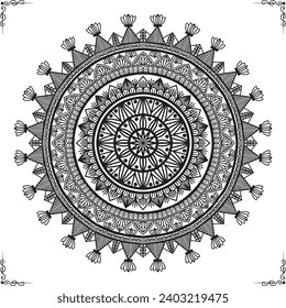 Floral background Luxury mandala design gold color Vetordesign Free Vector