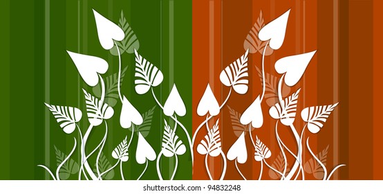 floral background made of stickers