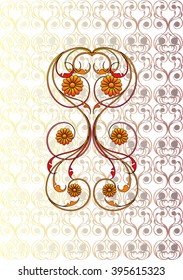 Floral background motif