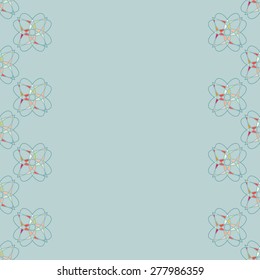 Floral background. Natural ornament. Invitation card. Leaflet with empty space for text. 