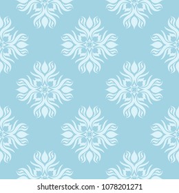 Floral background with navy blue seamless pattern. Design for wallpapers and textile