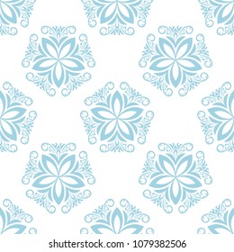 Floral background with navy blue seamless pattern. Design for wallpapers and textile