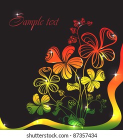 floral background neon