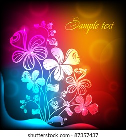 floral background neon