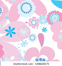floral background. nice flower doodle and hand drawn pattern background