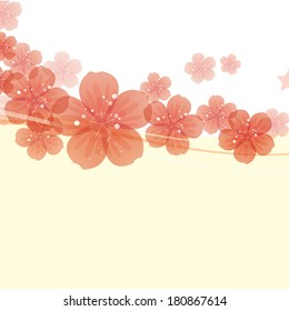 Floral background with orange flowers