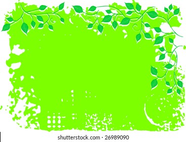Floral background, ornament, leaves