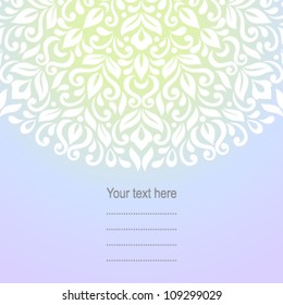 Floral background. Ornamental round pattern