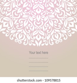 Floral background. Ornamental round pattern
