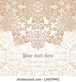 Floral background. Ornamental round pattern on vintage style