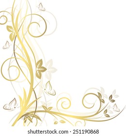 Floral background with ornate elements/design with place for your content or creative editing/vector illustration