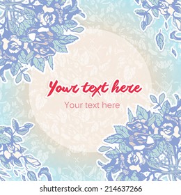 Floral background in pastel color, vector, EPS 10. Contains transparent objects