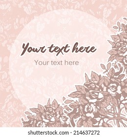 Floral background in pastel color, vector, EPS 10. Contains transparent objects