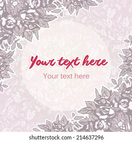 Floral background in pastel color, vector, EPS 10. Contains transparent objects