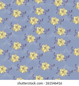 Floral background pattern design for wallpaper and decoration 