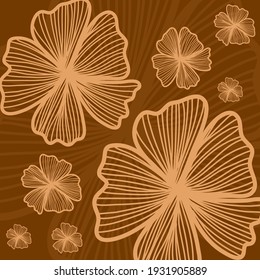 Vector de iluminación plana de patrón de fondo floral