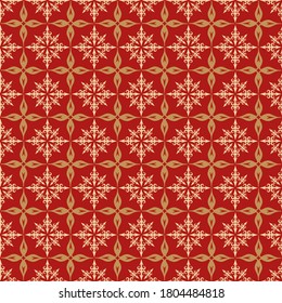Patrón de fondo floral sin fisuras para su diseño. Colores dorados y rojos