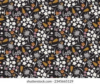 Fondo floral. Patrón floral con flores pequeñas coloridas Modernas Patrón sin foco Diseño para moda, tela, papel de pared, envoltura y todas las impresiones 