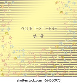 Floral background. Pattern of strips and plants. tape. gradient. border
