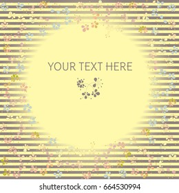 Floral background. Pattern of strips and plants. tape. gradient. border