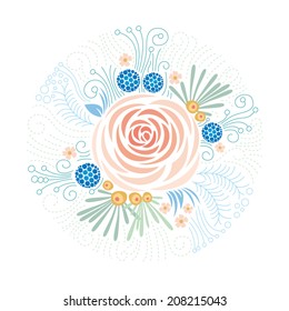 Floral background, peony