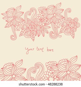 Fondo floral en colores rosados