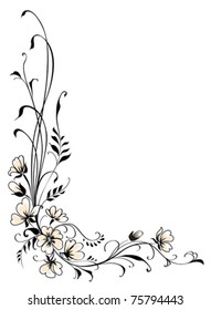 Vector floral rosa de fondo floral