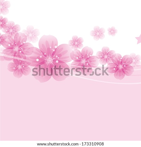 Floral background with pink flowers