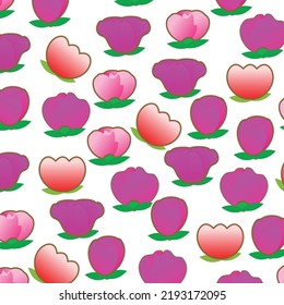 Floral background in pink tones on a white background