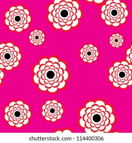 floral background pink. vector seamless pattern