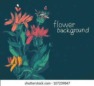 floral background with place for text