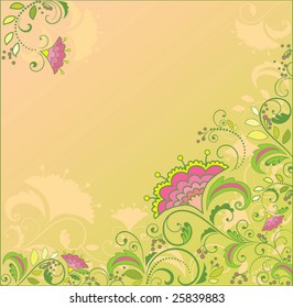 Floral background with place for text